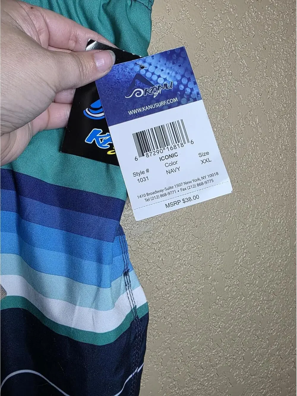 KANU SURF MEN’S INFINITE QUICK DRY SWIM TRUNKS ICONIC NAVY SIZE XXL